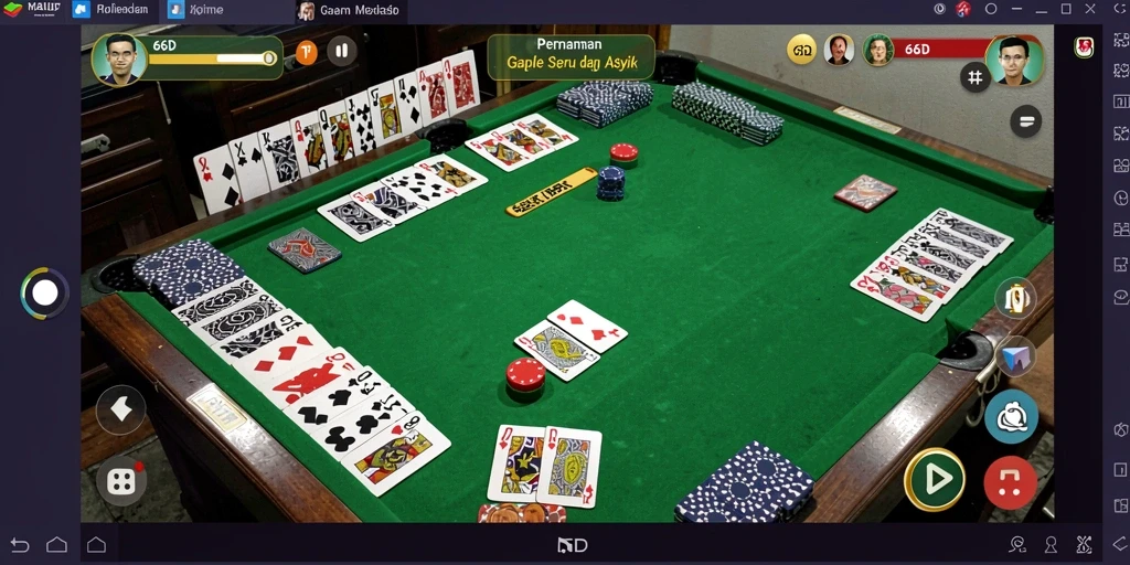 Tampilan gameplay Gaple yang seru dan interaktif.