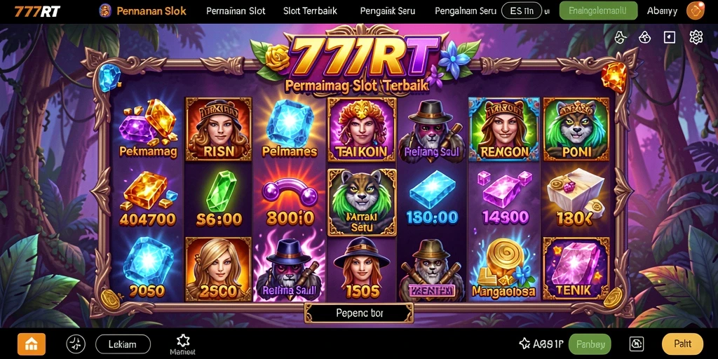 Tampilan layar permainan Slot 777RT yang menampilkan grafis menarik dan fitur seru.