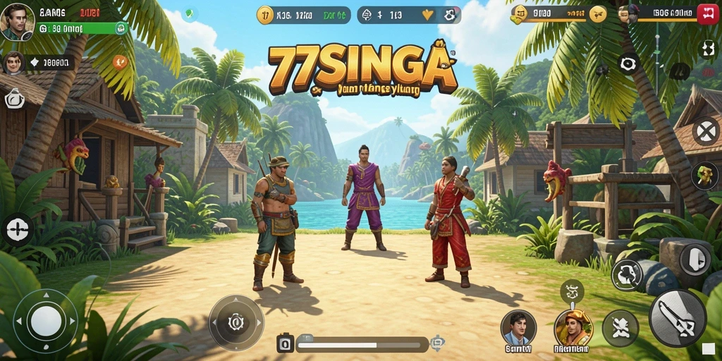 Tampilan gameplay <strong>77SINGA</strong> yang seru dan penuh warna.