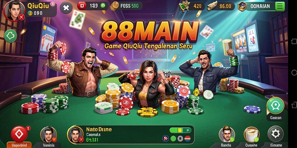 Tampilan gameplay menarik di 88MAIN QiuQiu.