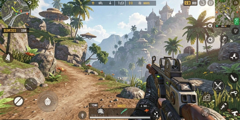 Tampilan gameplay seru dalam BUMI303 dengan pertempuran yang mendebarkan.