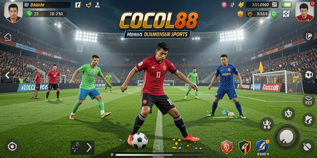 Screenshot utama COCOL88 menampilkan aksi olahraga yang mendebarkan.