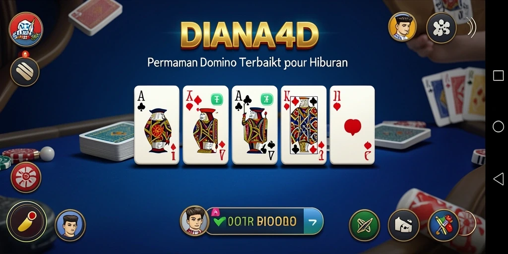 Screenshot menampilkan aksi seru dalam permainan Domino DIANA4D.
