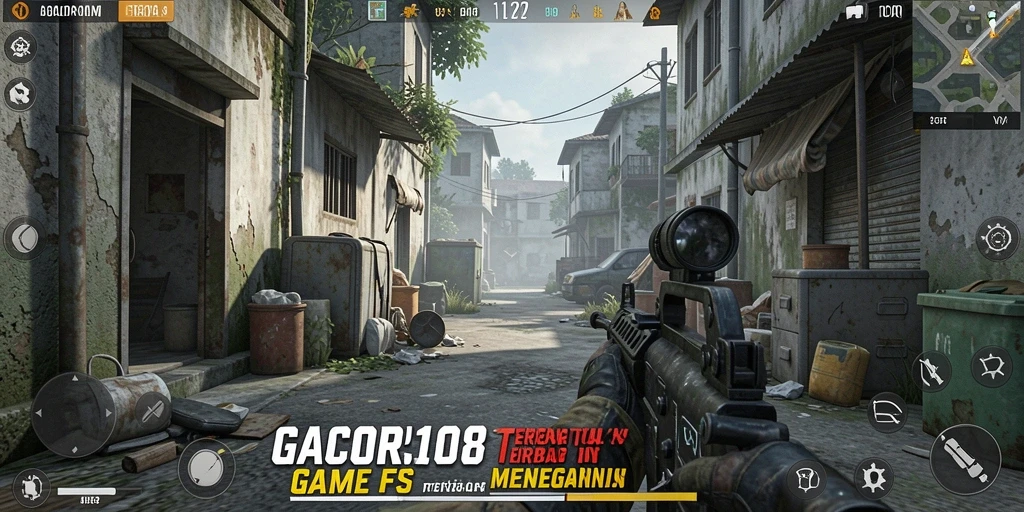 GACOR108 menunjukkan aksi menembak intens dalam gameplay menegangkan.