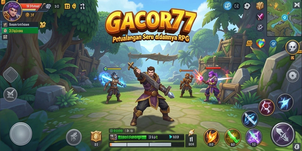 Tampilan gameplay RPG GACOR77 yang menakjubkan dan penuh aksi.