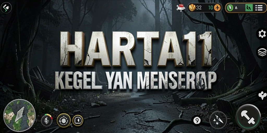 Gameplay menegangkan HARTA11 yang penuh dengan kegelapan dan ketegangan.