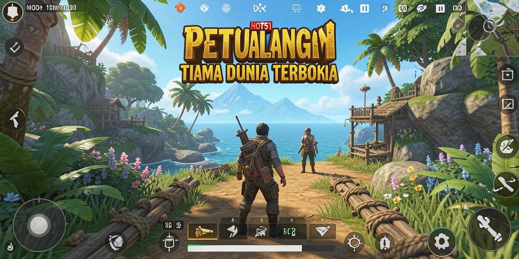 Tampilan gameplay dinamis dalam dunia terbuka HOT51 yang menakjubkan.
