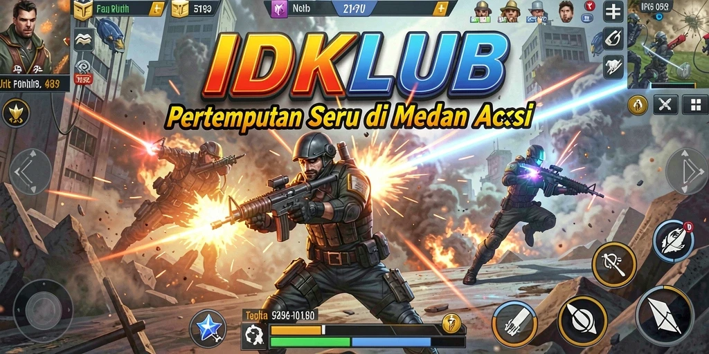 Screenshot gameplay IDKLUB menampilkan pertarungan seru dan grafis yang memukau.