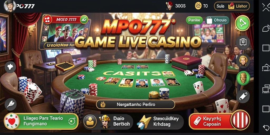 Tampilan gameplay Live Casino di MPO777 dengan dealer langsung.