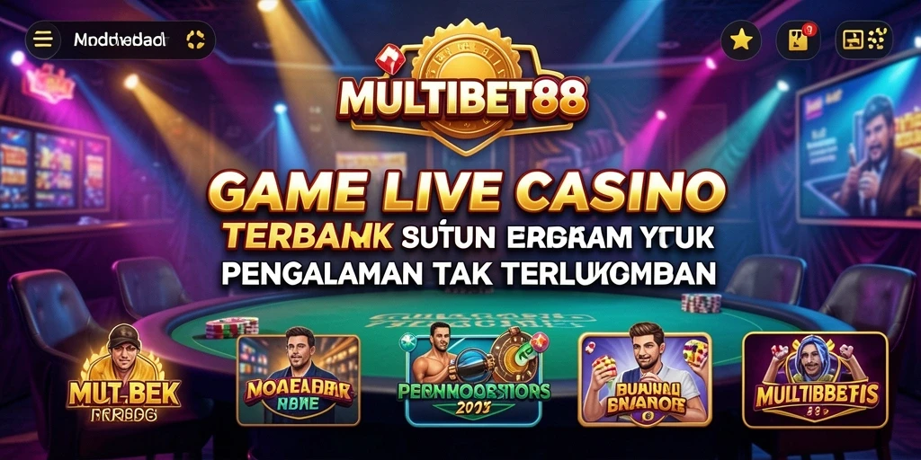 Tampilan gameplay LIVE Casino MULTIBET88 yang mendebarkan.