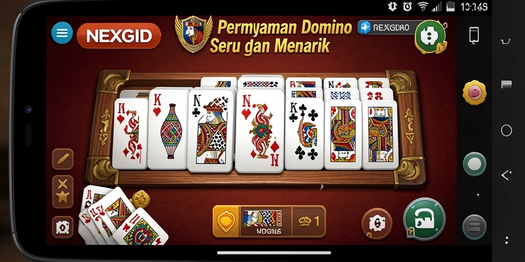 Tampilan gameplay seru dari NEXGID di layar ponsel.