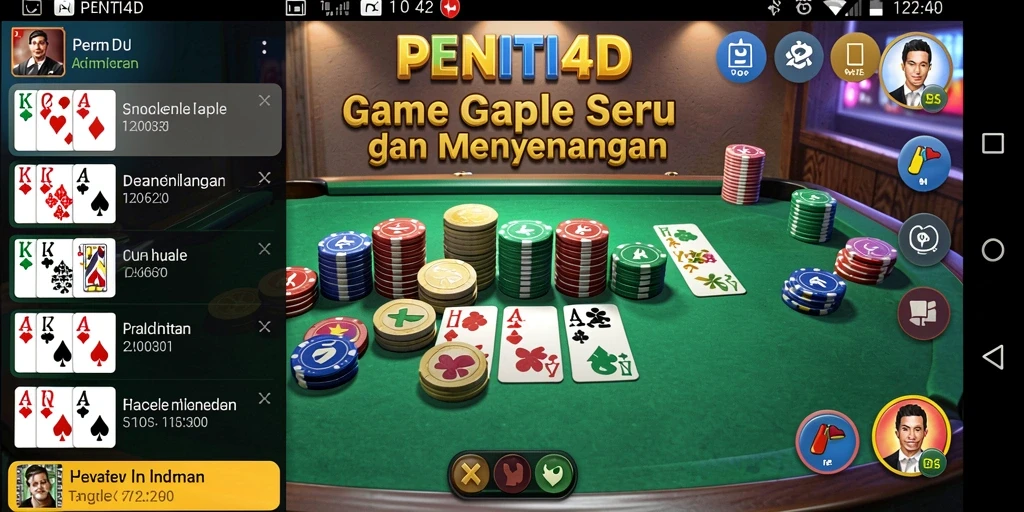 Screenshot gameplay seru permainan Gaple di PENITI4D.
