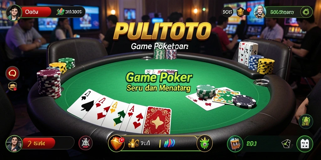 Tampilan seru gameplay PULITOTO yang menampilkan aksi Poker.