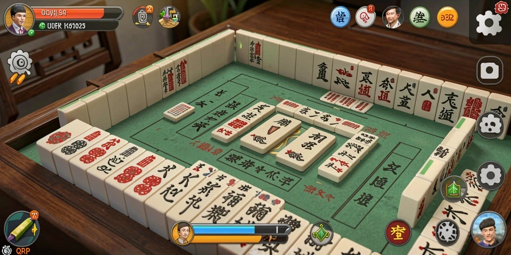 Tampilan gameplay Mahjong yang menarik dan penuh warna di QQRP.
