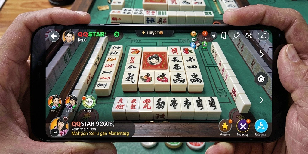 Tampilan gameplay QQSTAR yang menarik dan interaktif di Mahjong.