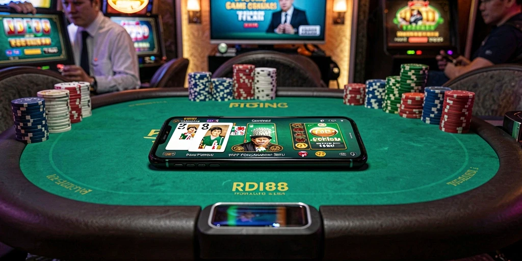 Tampilan gameplay Poker yang menarik dan interaktif di RDI88.