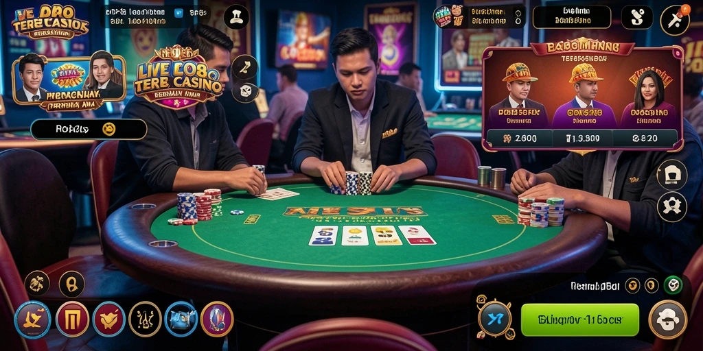 Tampilan gameplay Live Casino yang menarik dan interaktif di RP8.