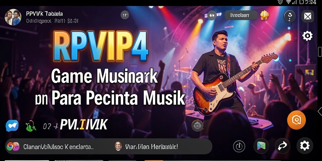 Screenshot gameplay RPVIP4 yang menampilkan aksi seru bermain musik.