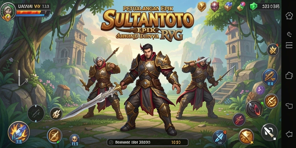 Gameplay RPG mendebarkan di SULTANTOTO dengan pertarungan seru.