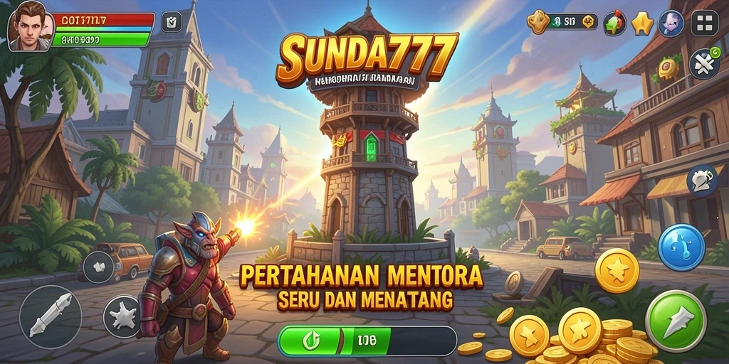 Tangkapan layar aksi dari gameplay Tower Defense SUNDA777 yang menegangkan.
