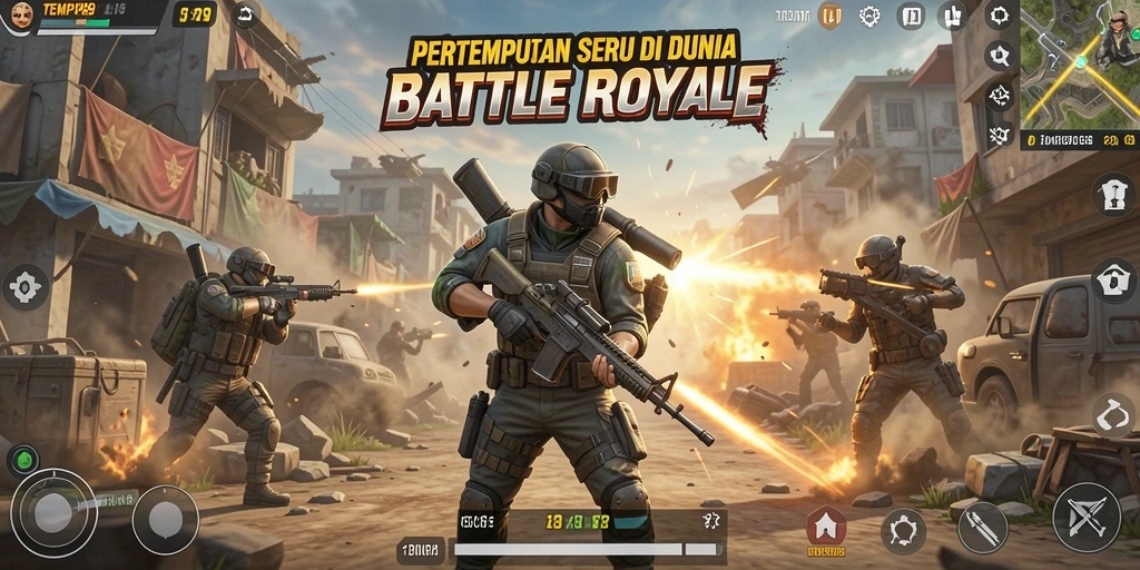 Gameplay seru dan dinamis di TEMPUR99 dengan aksi Battle Royale yang mendebarkan.