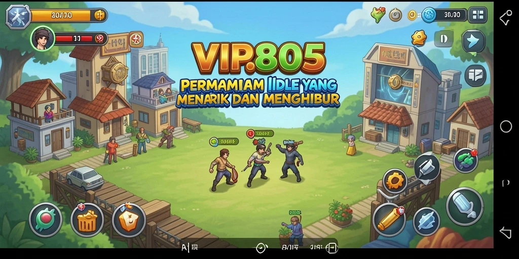 Tampilan menarik dari gameplay VIP805 dengan karakter yang lucu.