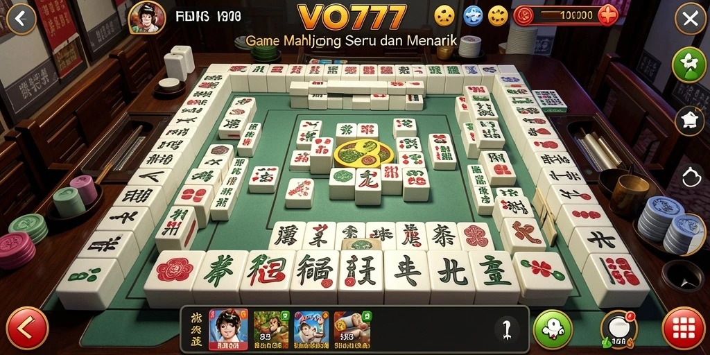 Screenshot VO777 menampilkan gameplay Mahjong yang mengasyikkan dan penuh tantangan.